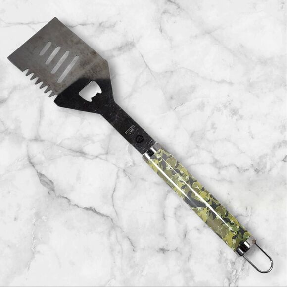 Duck Dynasty Stainless Steel Camo BBQ Spatula 17" Bottle Opener Grill Tool - Picture 3 of 10